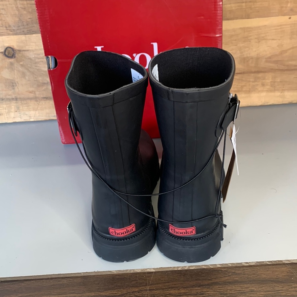 Brand New- NWT Women’s Chooka Rain Boot Waterproof Memory Foam Black - Picture 3 of 6